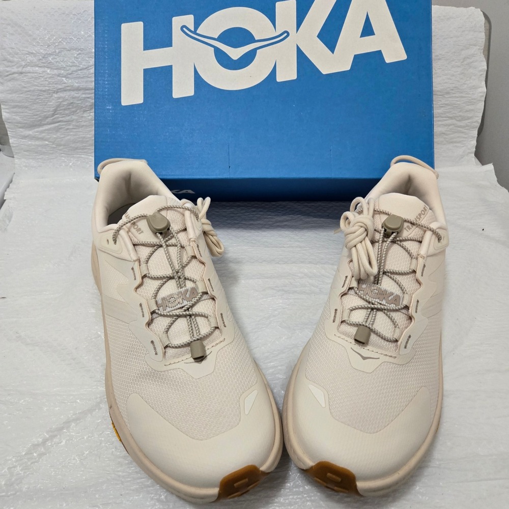 Hoka Transport Wide Eggnog Cream Women's 11 Walking Hiking Shoes 1164371 EEGG